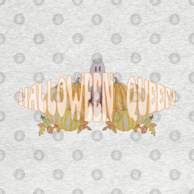 Halloween Queen pumpkin patch orange lettering by JewelsNova